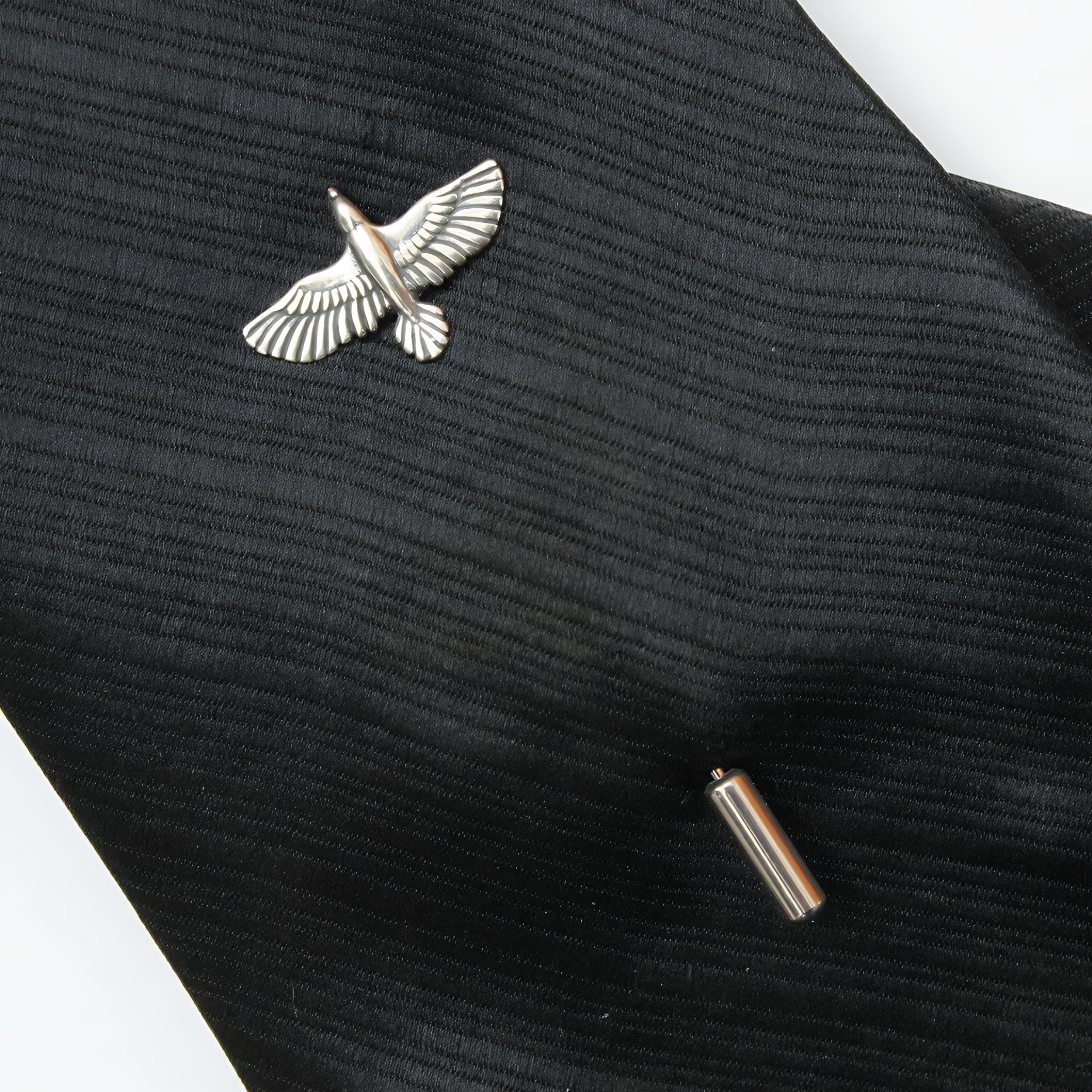 Soaring Raven in Flight Ascot Stickpin - Moon Raven Designs