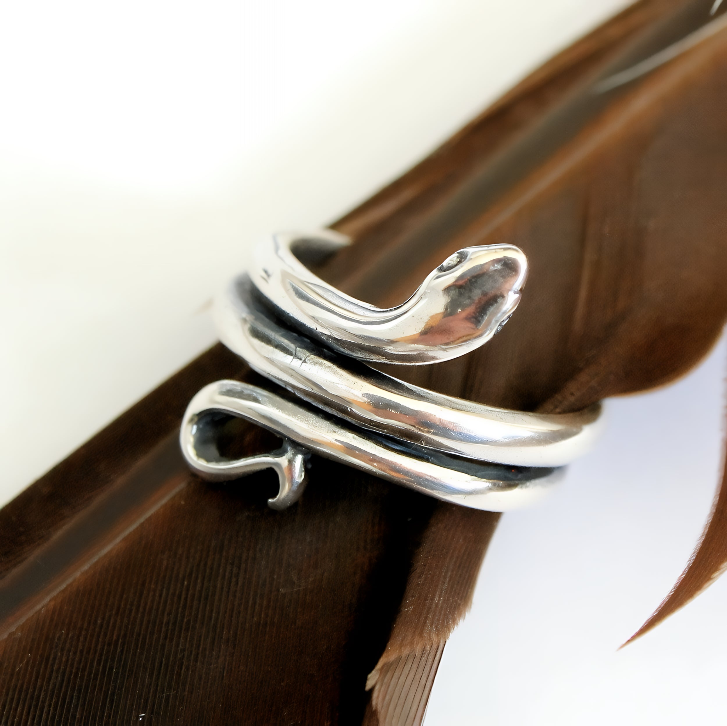 Cleopatra's Silver Snake - Moon Raven Designs