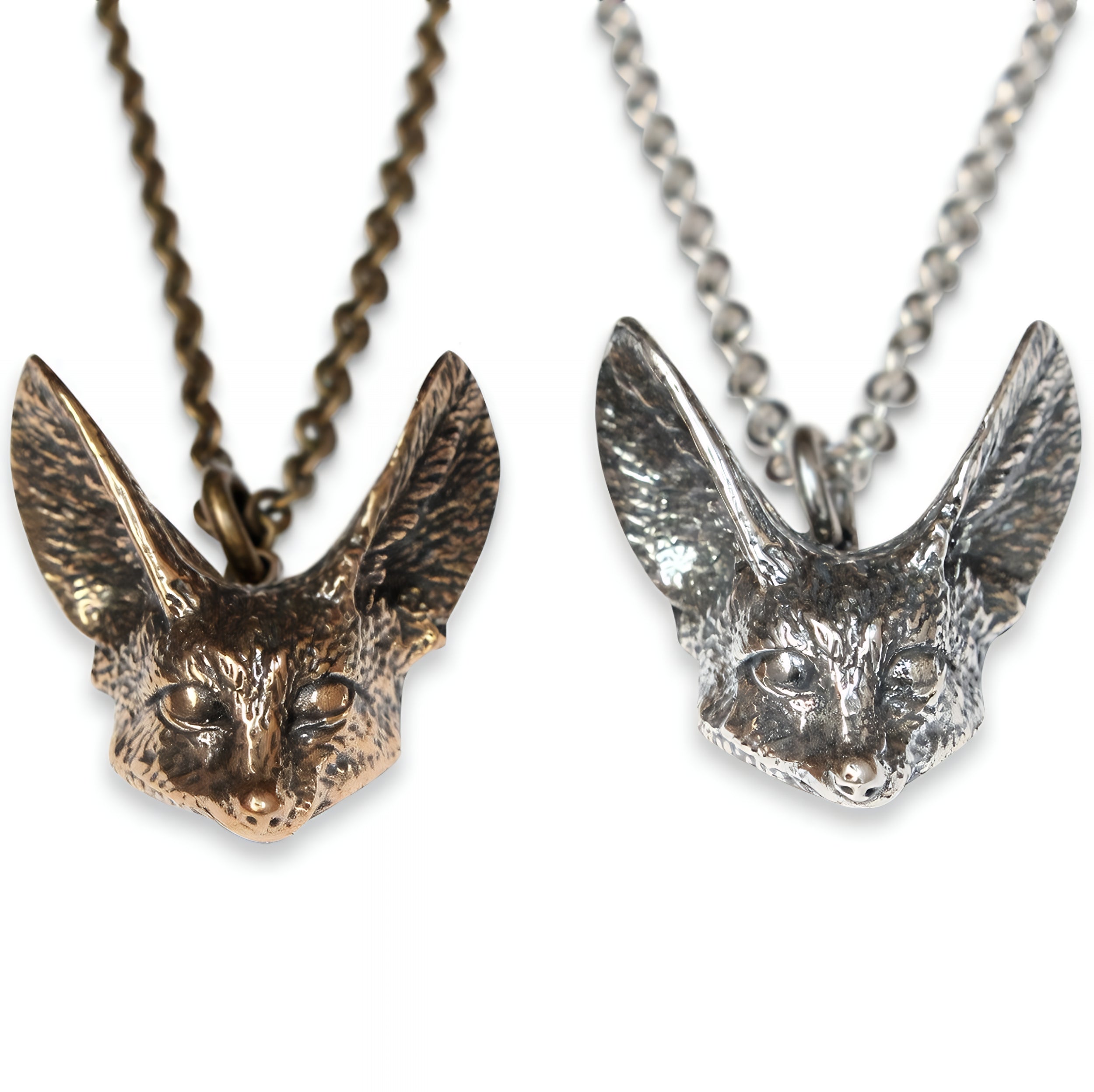 Fennec Fox Head Pendant Necklace - Moon Raven Designs