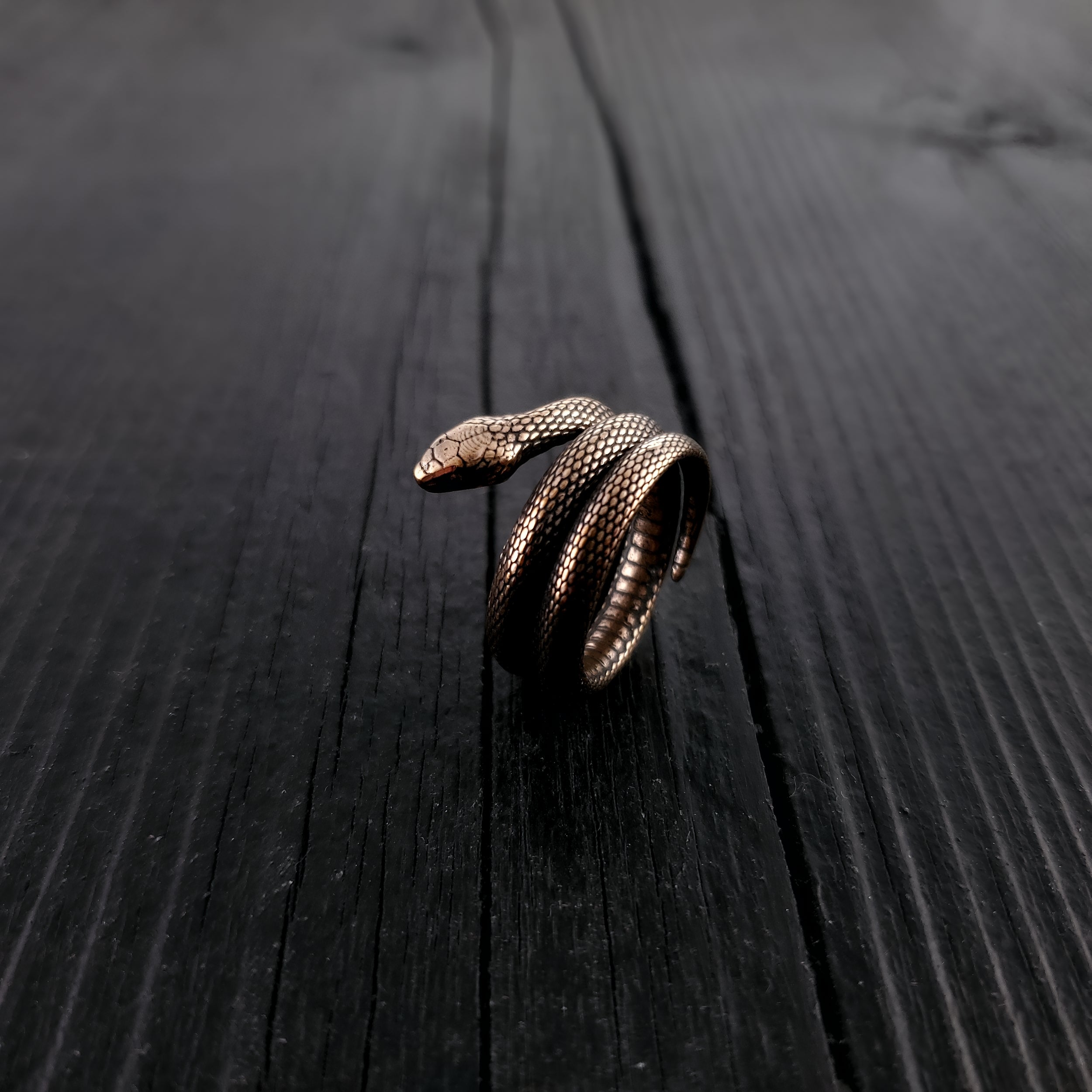 Colubrid Snake Wrap Ring - Moon Raven Designs 