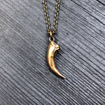 Velociraptor Claw Necklace in Solid Bronze Deinonychus Claw Dinosaur Claw