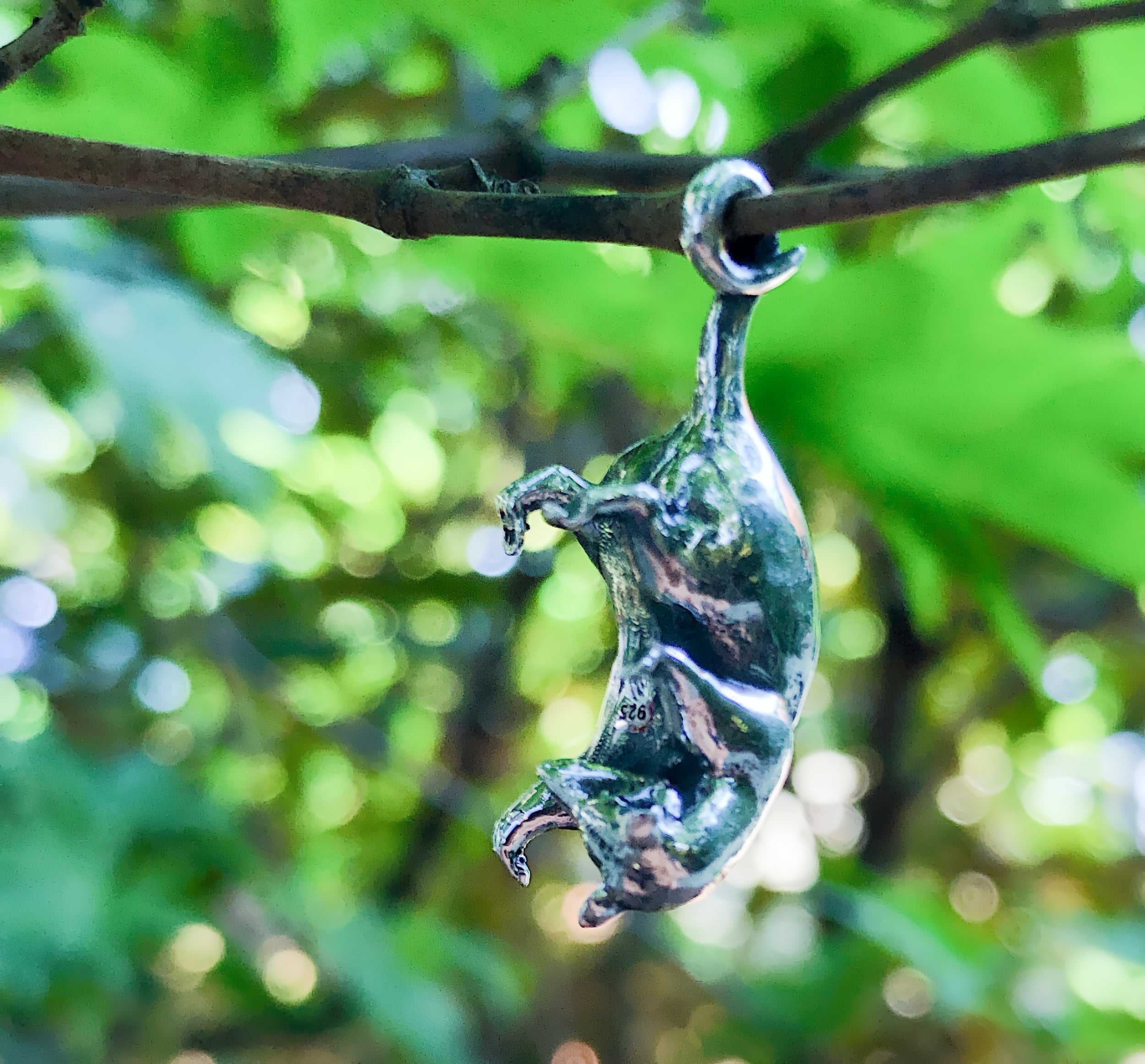 Hanging Baby Possum Pendant Necklace - Solid 925 Sterling Silver Multiple Chain Lengths Animal Jewelry Gift for Her