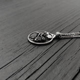 Silver necklace with small bird pendant, elegant style | Moon Raven