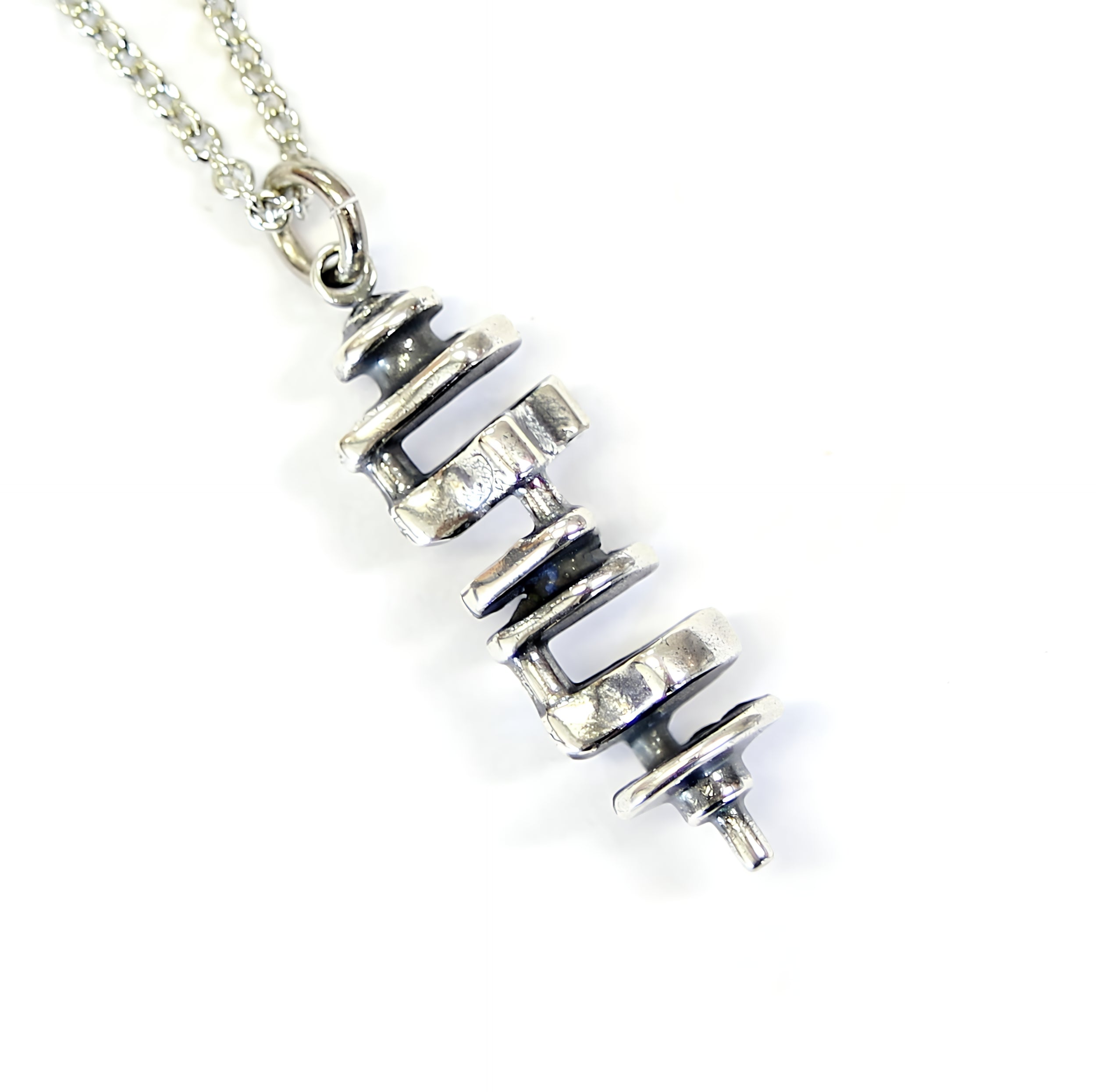 Silver necklace with delicate chain, elegant modern style