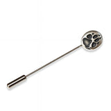 Sterling Silver Wolf Track Ascot Stickpin - Moon Raven Designs