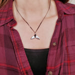 Humpback Whale Fluke Necklace Whale Tail Pendant - Moon Raven Designs