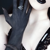 Raven Claw Talon Wrap Ring - Solid Hand Cast Silver Plated White Bronze - Crow Foot Statement Jewelry