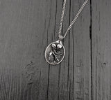 Silver necklace with delicate bird pendant, elegant for all | Moon Raven