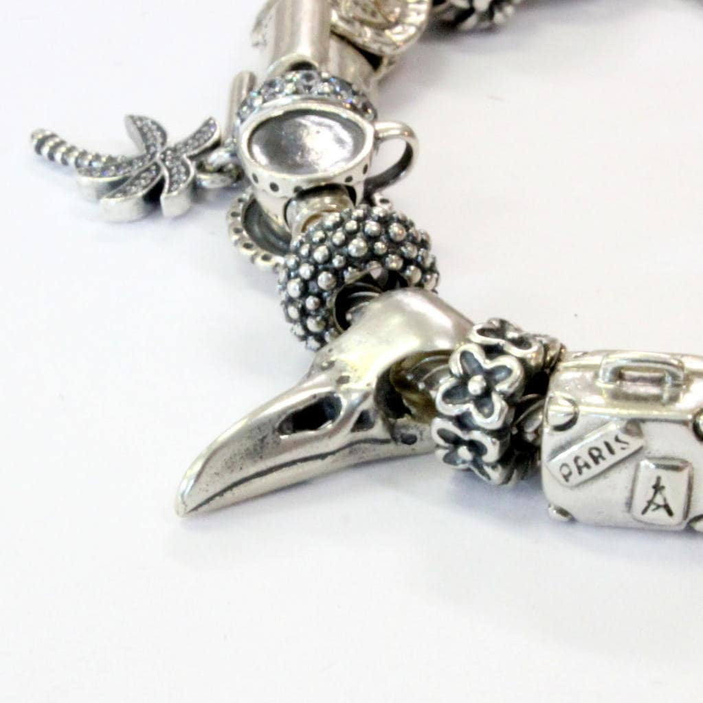 Little Raven Skull Charm - Moon Raven Designs