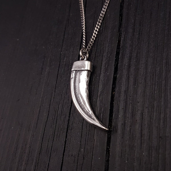 Honey Badger Claw Pendant Necklace - Solid Hand Cast 925 Sterling Silver - Fierce Wild Animal Unisex Jewelry - Multiple Chain Options