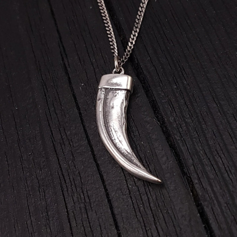 Honey Badger Claw Pendant Necklace - Solid Hand Cast 925 Sterling Silver - Fierce Wild Animal Unisex Jewelry - Multiple Chain Options