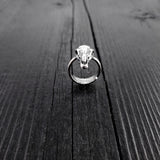Horse Skull Ring - Unique Statement Silver Plated Ring With Fine Detail