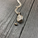 Turtle Shell Cremation Necklace – Sterling Silver Urn