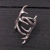 Elk Antler Ring Sterling Silver
