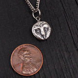 Sterling Silver Stickpin – Barn Owl Ascot Pin With White Gold Plated Clutch