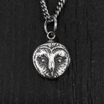 Sterling Silver Tiny Barn Owl Ascot Stickpin - Moon Raven Designs