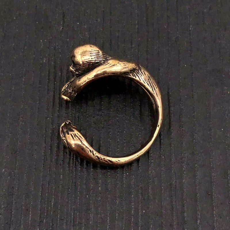 Sloth Ring in Solid Bronze