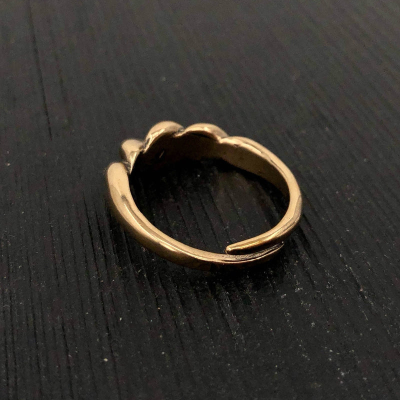 Ancient Viking Twist Ring - Hand Cast Solid Bronze Bornholm Ring - Norse Saxon Iron Age Jewelry - Viking Gift for Him or Her