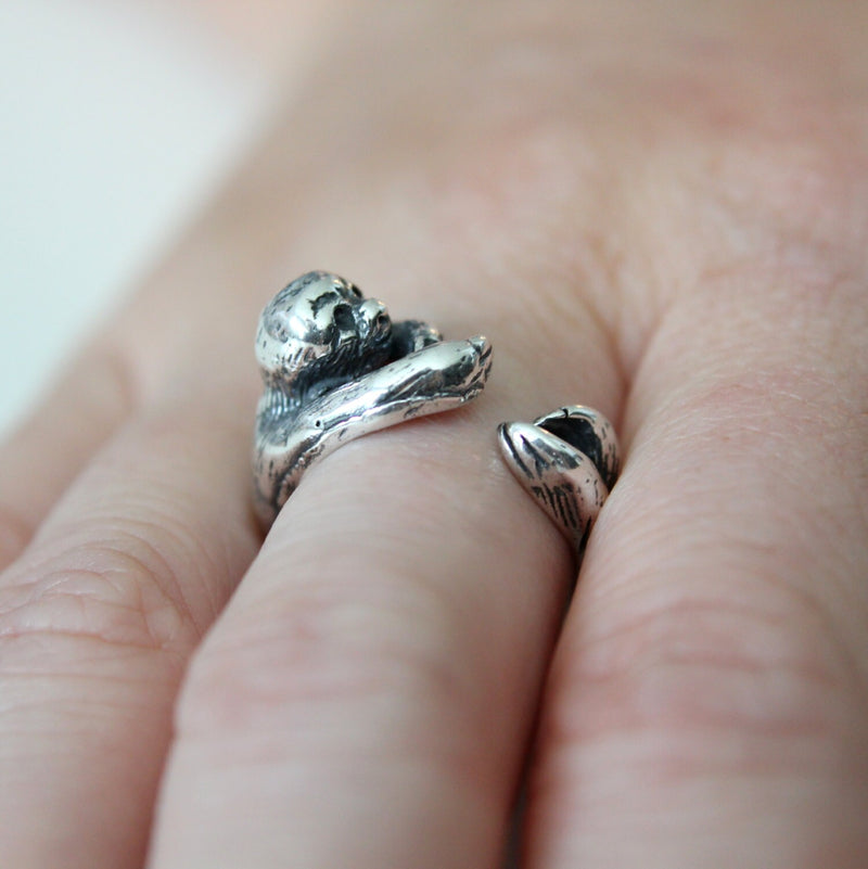 Sloth Ring in Solid Bronze