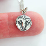 Sterling Silver Stickpin – Barn Owl Ascot Pin With White Gold Plated Clutch