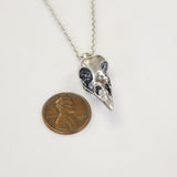 Sterling Silver Raven Cremation Necklace – Memorial Urn Pendant