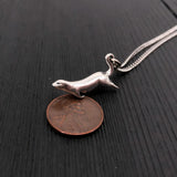 Sea Otter Pendant - Sterling Silver Necklace With Diving Otter Charm