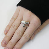Sperm Whale Ring – Adjustable Silver Nautical Style Ring by Moon Raven Designs