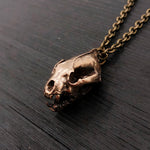 Wolverine Skull Necklace in Solid Bronze Wolverine Skull Pendant Wolverine Skull Jewelry