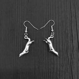 Diving Sea Otter Earrings – Sterling Silver Animal Jewelry by Moon Raven Designs
