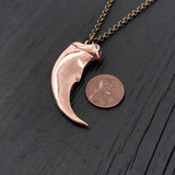 Bear Claw Necklace – Handcrafted Bronze Pendant | Rustic Animal Jewelry Gift