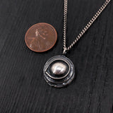Raven Eye Amulet Protection Necklace – Bronze Talisman With Engraved Pendant