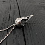 Sterling Silver Raven Cremation Necklace – Memorial Urn Pendant