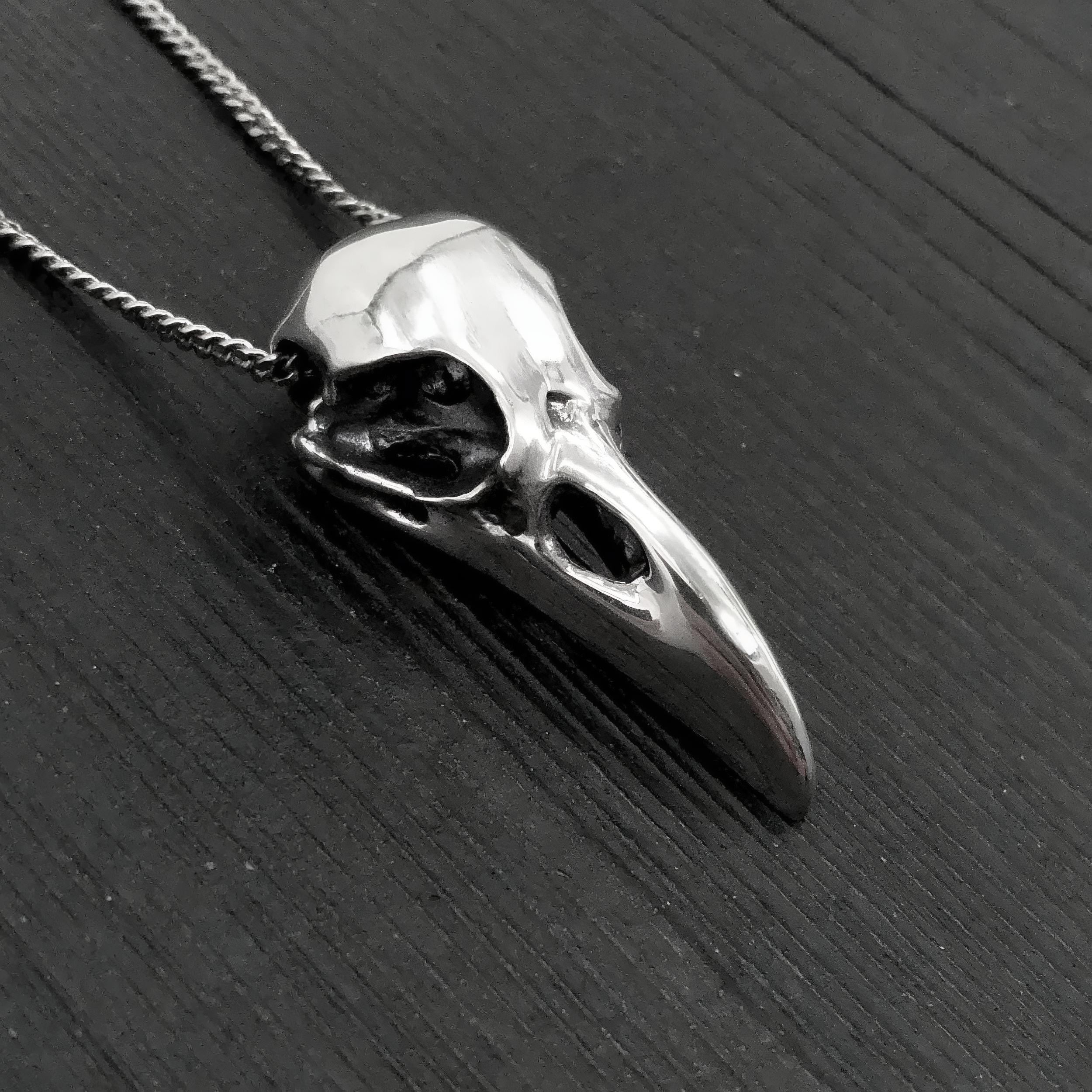 Raven Skull Necklace - Moon Raven Designs