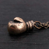 Boxing Glove Necklace - Solid Bronze Pendant Combat Sport Jewelry Gift