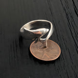 Dolphin Wrap Ring – Sterling Silver Animal Band, Nature Inspired Ocean Jewelry