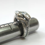 Twin Snake Ring – Handcrafted Sterling Silver Band With Realistic Serpent Design