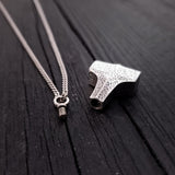 Sterling Silver Mjolnir Urn Necklace, Thor's Hammer Memorial Pendant