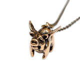 Lucky Flying Pig Pendant Necklace - Moon Raven Designs