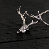 Whitetail Deer Skull Antler Rack Necklace