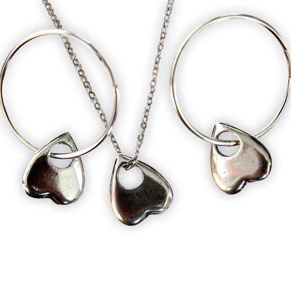 Tiny Heart Shaped Ouija Planchette Hoop Earrings - Moon Raven Designs