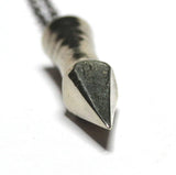 Arrowhead Cremation  Urn Necklace Bodkin  Silver Plated White Bronze - Moon Raven Designs