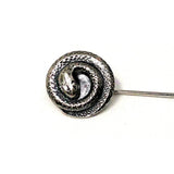 Snake Ascot Pin 925 Sterling Silver Serpent Stickpin Viper Lapel Pin - Moon Raven Designs