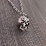 Human Skull Cremation Ash Urn Charm Necklace - Moon Raven Designs