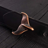Whale Tail Belt Buckle Humpback Whale Fluke in Solid Bronze - Moon Raven Designs