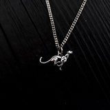 Running Cheetah Charm Pendant Necklace - Solid Hand Cast 925 Sterling Silver - Big Cat Gift for Her - Multiple Chain Options