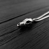 Fox Skull Charm Pendant Necklace - Solid Hand Cast 925 Sterling Silver - Gift for Her - Multiple Chain Lengths