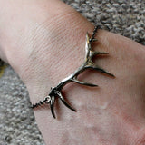 Antler Bracelet in Solid White Bronze - Moon Raven Designs
