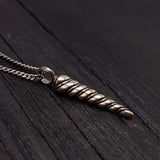 Unicorn Horn Cremation Ash Urn Charm Pendant Necklace Solid Sterling Silver - Moon Raven Designs